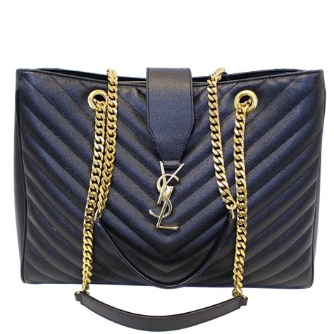 ysl tasche shopper schwarz|Saint Laurent Handbags for Women .